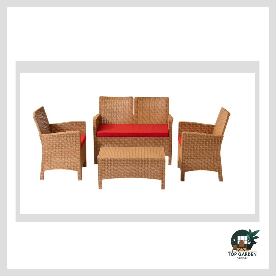 Rattan Set 4 Seaters