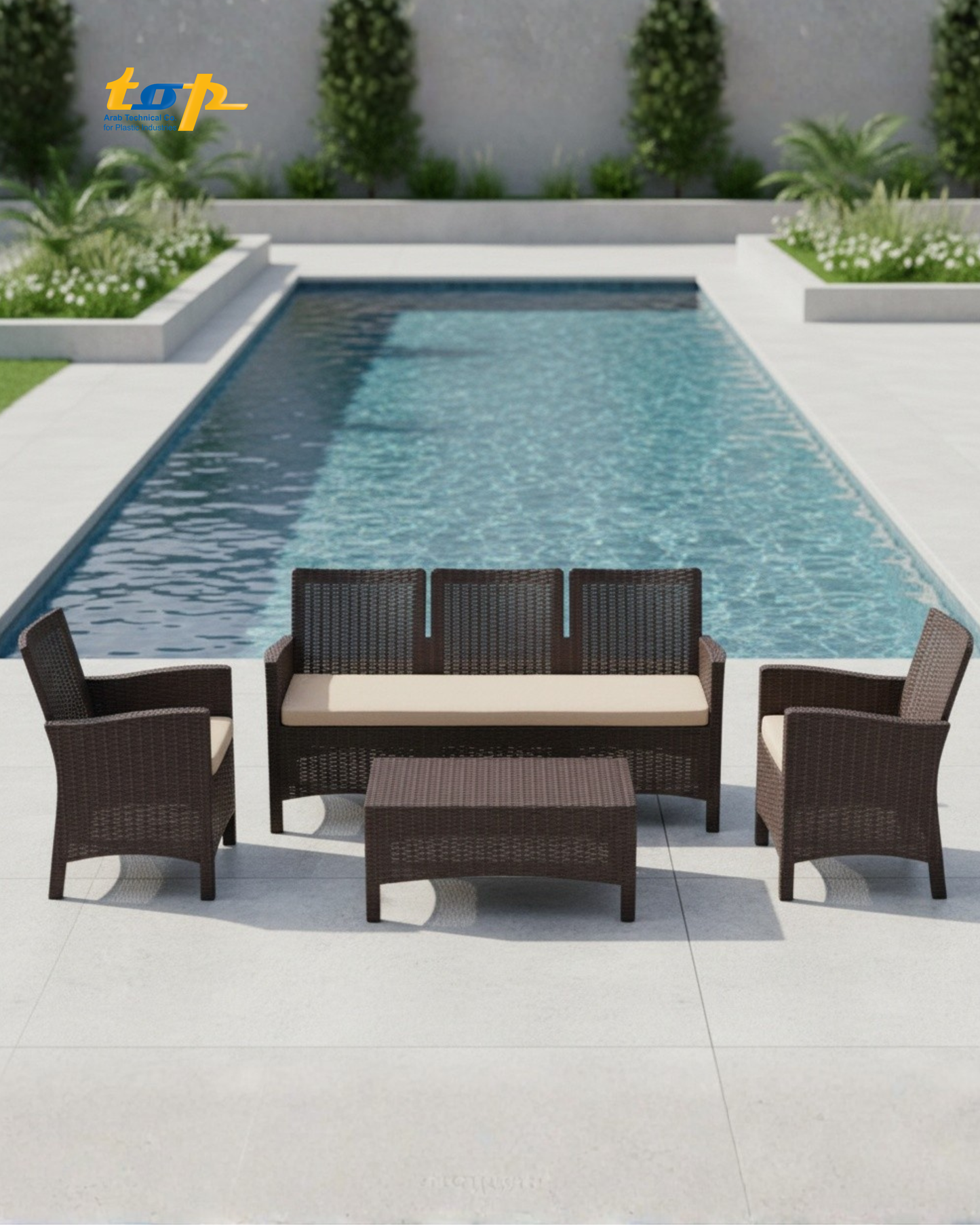 Rattan Set 5 Seaters