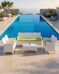 Rattan set 7 seaters