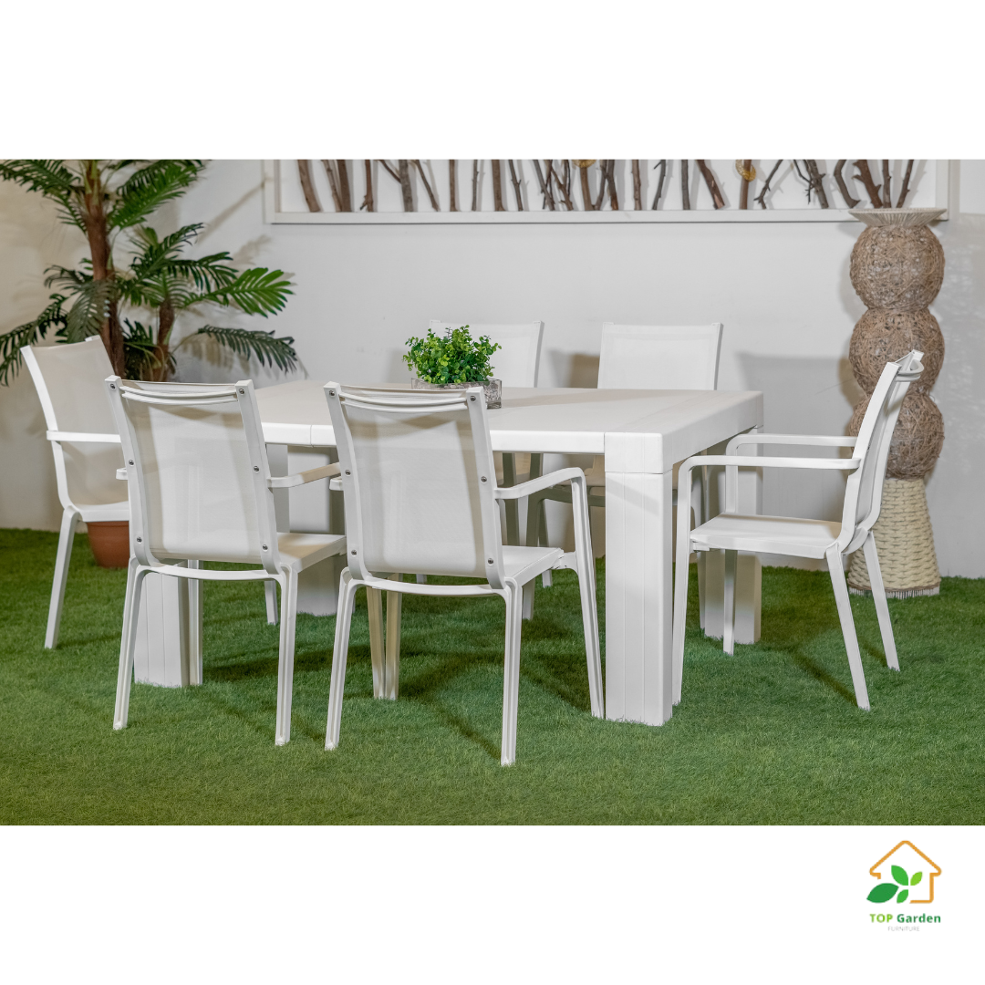 Elegant Table 150 cm + 6 Classic chair