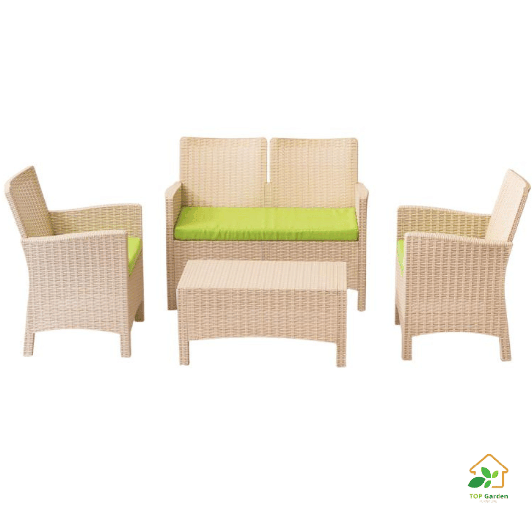 Rattan Set 4 Seaters