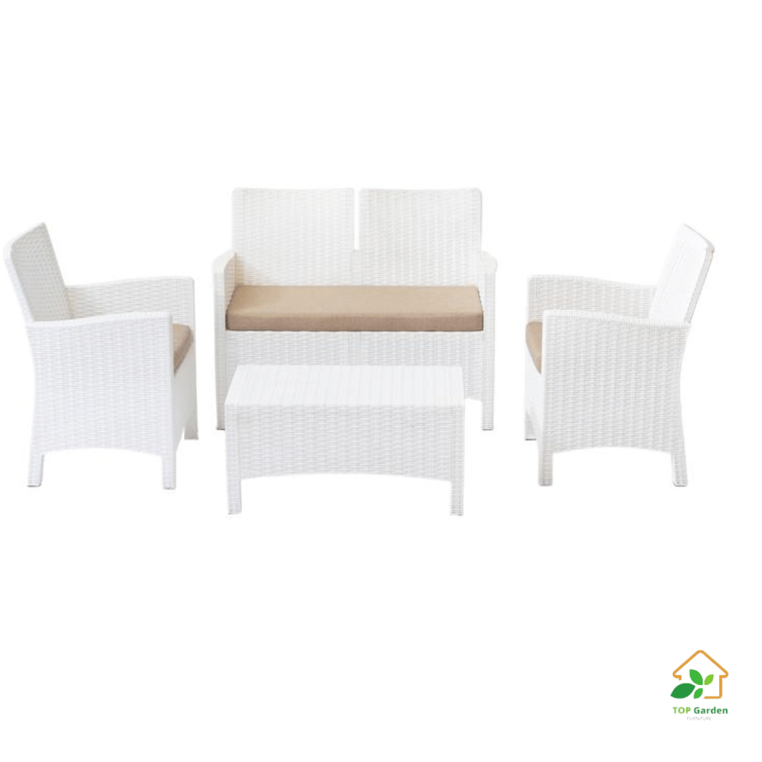 Rattan Set 4 Seaters