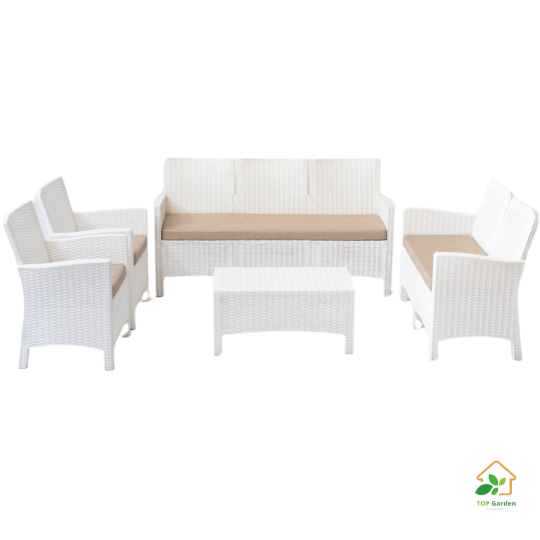 Rattan set 7 seaters