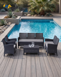 Rattan set 7 seaters