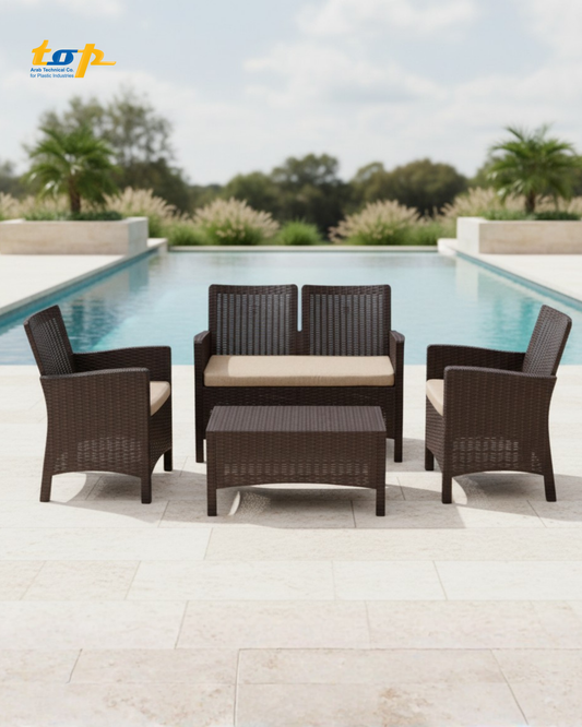 Rattan Set 4 Seaters