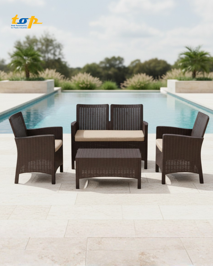 Rattan Set 4 Seaters
