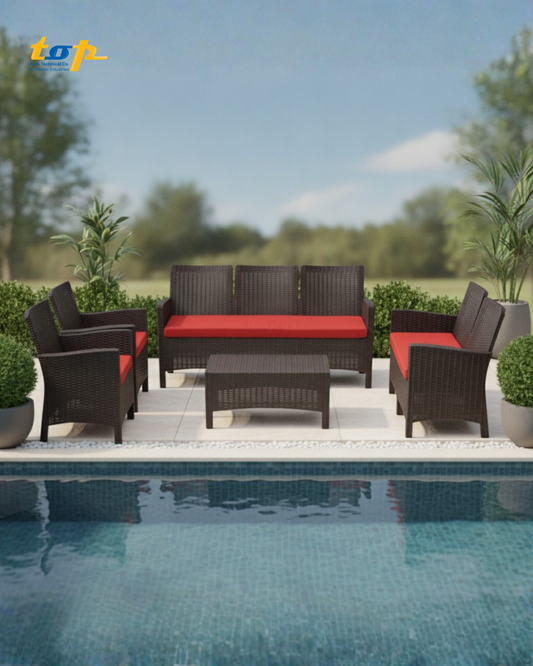 Rattan set 7 seaters