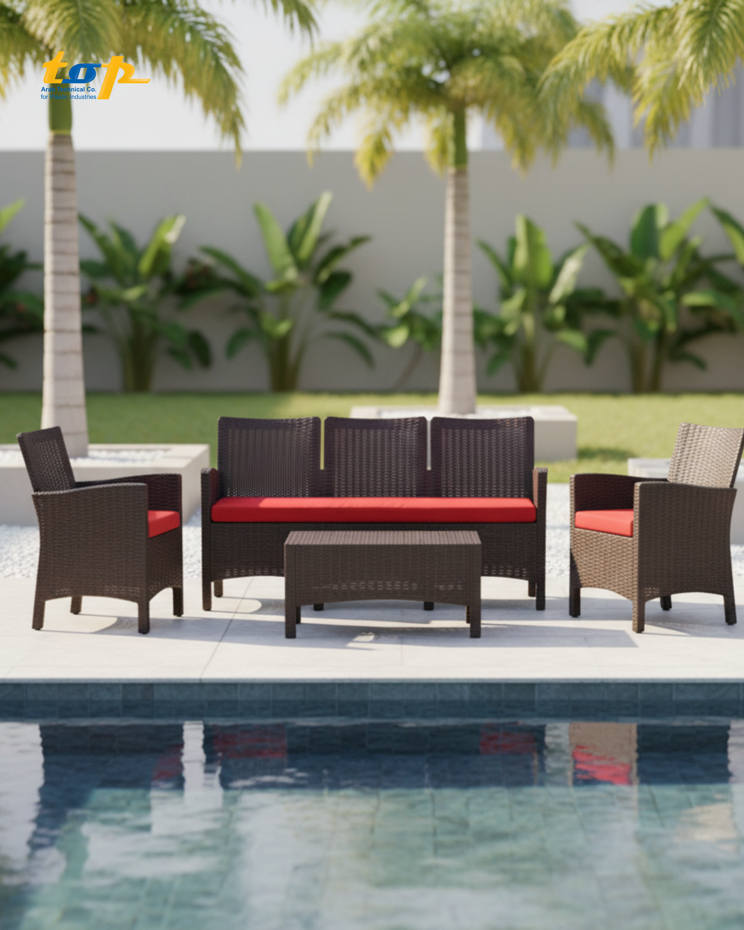 Rattan Set 5 Seaters