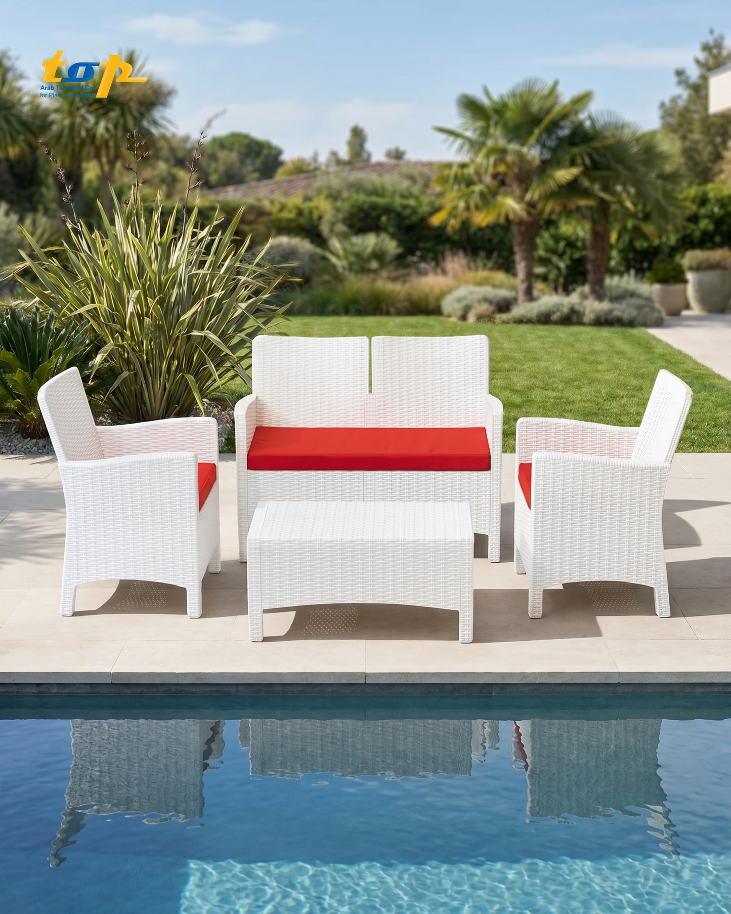 Rattan Set 4 Seaters