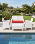 Rattan Set 4 Seaters
