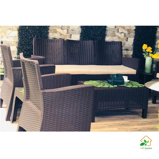 Rattan Set 5 Seaters